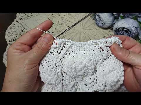 Видео: Салфетка объёмная 31-34 ряд