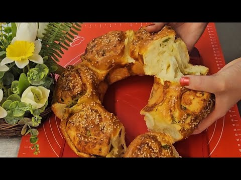 Видео: Чеснови тутманичета във венец-мекота и вкус #food #recipe #baking #bakery #easy #tasty #yummy 