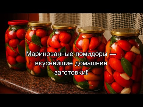Видео: Маринованные помидоры — домашние заготовоки на зиму 
