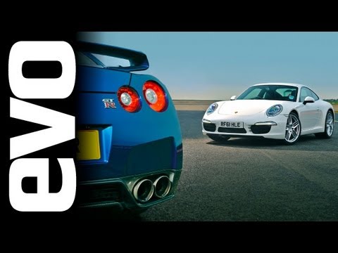Видео: Битва на трассе Тиффа Ниделла: Nissan GT-R против Porsche 911 Carrera S