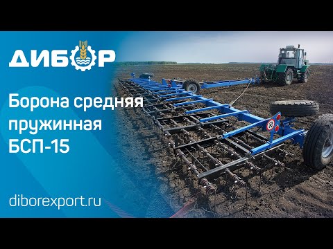 Видео: Чем лучше закрывать влагу - пружинной или зубовой бороной? Обзор пружинной бороны БСП-15 "Дибор"