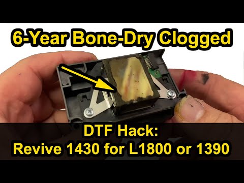 Видео: Полное руководство по очистке сухих печатающих головок: пошаговый процесс восстановления для L180...