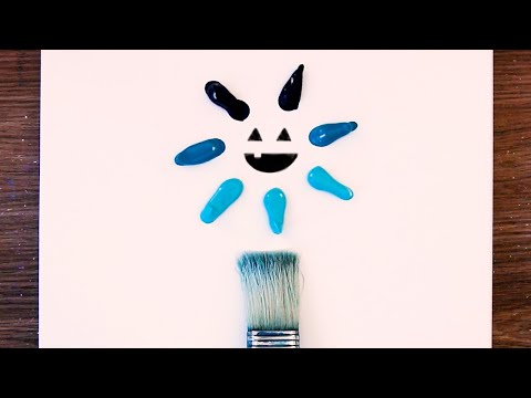 Видео: Призраки в лесу 👻💕 Расслабляющая картина акрилом #365