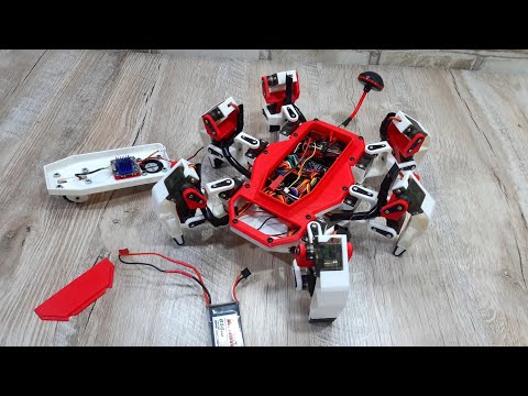 Видео: Скорпион - шагающий робот с FPV камерой. Часть 1: Сборка