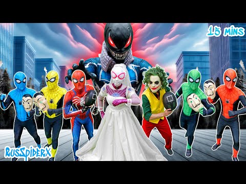 Видео: Команда Паука вторгается в логово Венома при поддержке Джокера! 🚨🔥