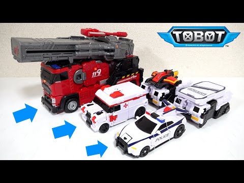 Видео: [🚒Пожарная машина, 🚑скорая помощь и 🚓полицейская машина объединяются в робота! ? ] Спасение Тоботов