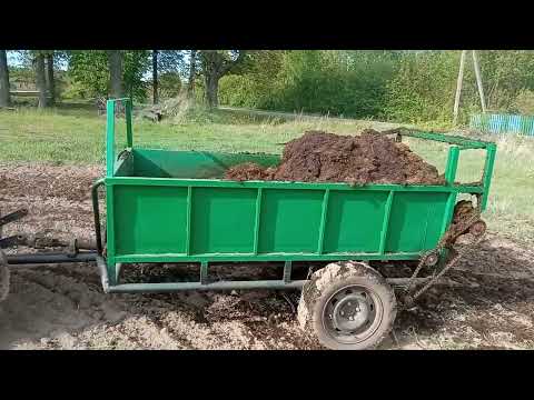 Видео: Самодельный навозоразбрасыватель