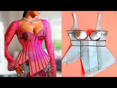 Видео: Как раскроить блузку-корсет с присборенной талией и асимметричным подолом.