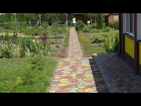 Видео: Чем покрасить садовую дорожку? Краска для бетона.