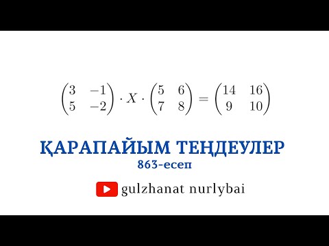 Видео: Проскуряков 863 | Қарапайым матрицалық теңдеулер