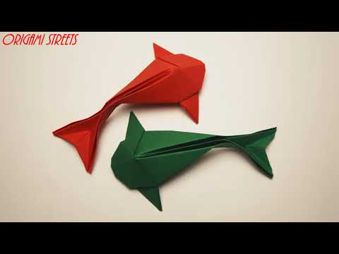 Видео: Как сделать рыбу из бумаги. Оригами рыбка из бумаги