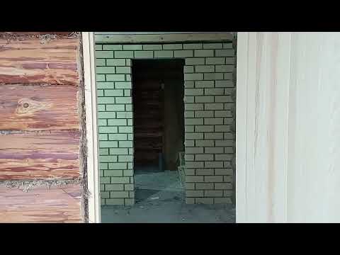 Видео: баня из бревна,перегородки из кирпича.ответы на вопросы.