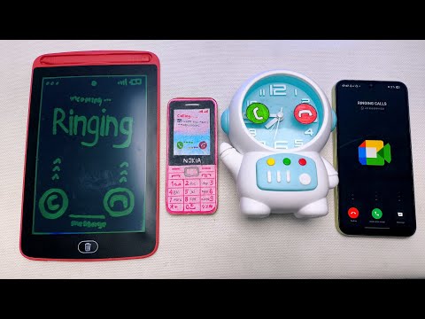 Видео: Входящий звонок на планшете для рисования против Nokia 210 против будильника против Galaxy a15