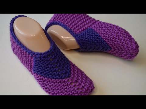 Видео: Бесшовные следочки двумя спицами