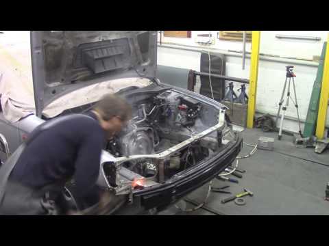 Видео: Кузовной ремонт. Субару, варим лонжероны. Body repair.