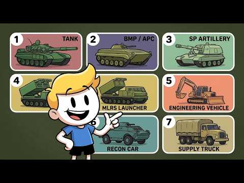 Видео: 7 Типов Военной Техники: Как Устроены Танки, БМП, РСЗО И Другие Боевые Машины