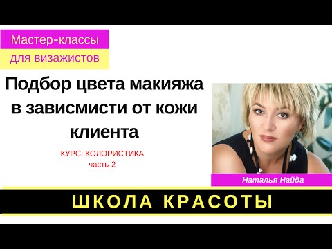 Видео: Выбор  цвета макияжа в зависимости от кожи клиента.  Колористика часть2