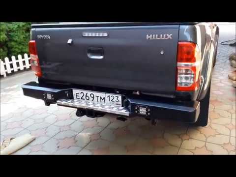 Видео: Доработка заднего бампера РИФ (RIFVIG-20100) на Toyota Hilux