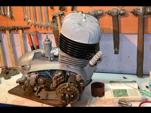 Видео: Полная сборка двигателя JAWA 360 старушка ( Часть 2 )