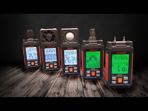 Видео: GVDA Измеритель влажности, Детектор утечки газа, Анемометр, Люксометр, Измеритель уровня звука.