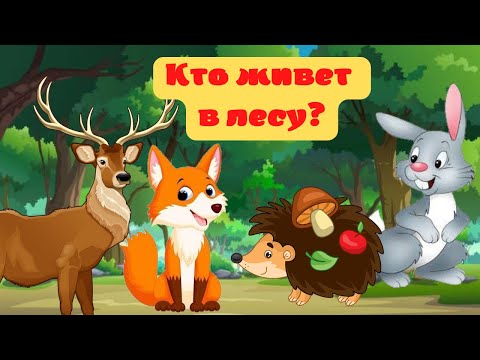 Видео: Кто живет в лесу? - Дикие животные леса. Лесные животные для детей - Животные для детей