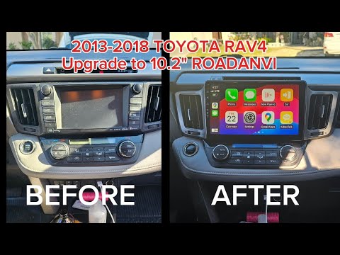 Видео: Обновление головного устройства TOYOTA RAV4 2013–2018 годов до 10,2-дюймового сенсорного экрана о...
