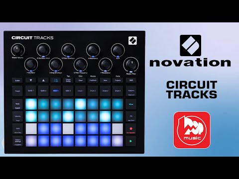 Видео: Автономный грув-бокс Novation Circuit TRACKS, рабочая станция, миди-контроллер