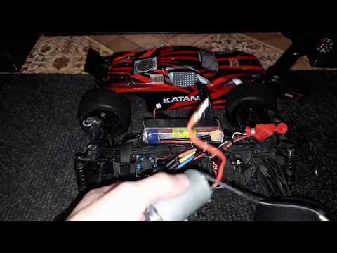 Видео: Безколлекторная система на himoto katana. Мотор, регулятор напряжения с алиэкспресс.