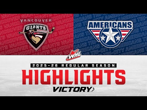 Видео: «Ванкувер Джайентс» против «Три-Сити Американс» 11/07 | Лучшие моменты WHL 2025-26
