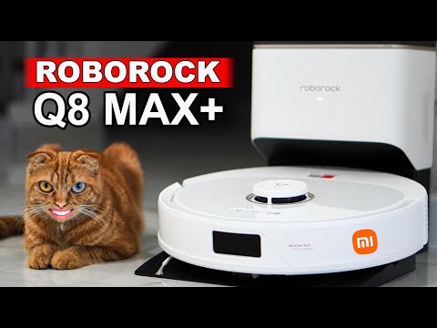 Видео: Roborock Q8 Max Plus 🔥 Кот VS Робот Пылесос 🐱 Система АНТИКОТ и 2 ТУРБО!