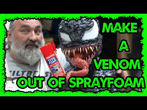 Видео: Сделайте бюст из пены Locktite от Venom на Хэллоуин в стиле комиксов Marvel