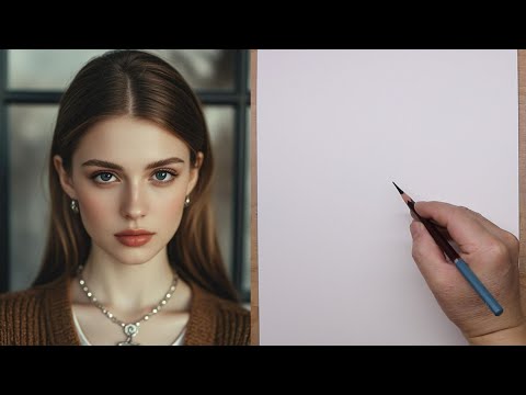 Видео: Научитесь рисовать портрет девушки методом дихотомии | Учебник по рисованию портретов