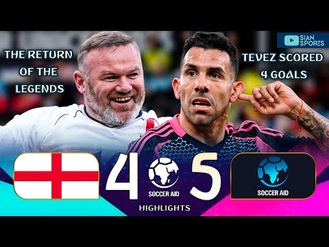 Видео: Тевес забил 4 гола, а Руни устроил шоу на воссоединении легенд на Soccer Aid 2025!
