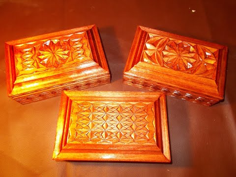 Видео: Резьба по дереву Крышка шкатулки