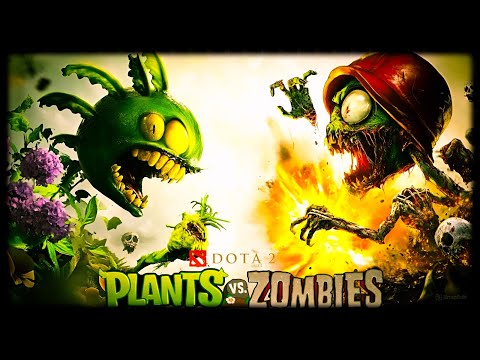 Видео: ОБОРОНЯЕМ ДОМ ОТ НАПАДЕНИЯ ЗОМБИ!!! - Plants Vs Zombies в DOTA 2