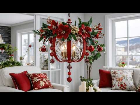 Видео: Романтичные идеи для Рождества в красно-золотых тонах | Более 50 элегантных и потрясающих идей дл...