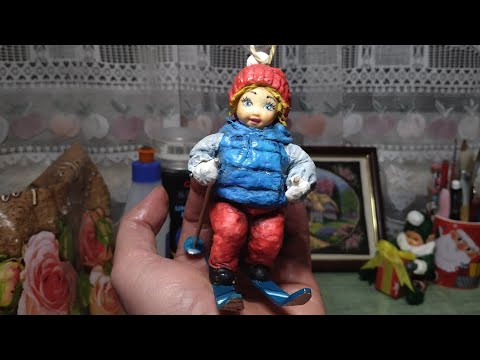 Видео: Ватная игрушка малютка лыжница с нуля.