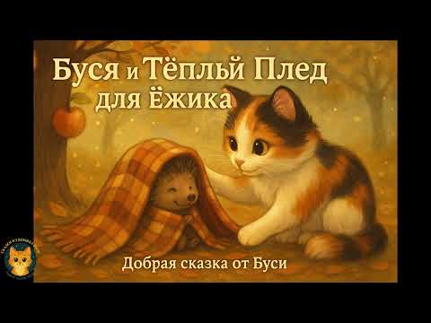 Видео: Добрая сказка " Буся и теплый плед для Ёжика"