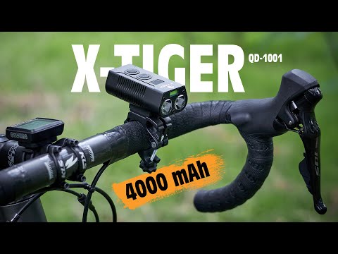 Видео: Велосипедная фара X-Tiger QD-1001 с повербанком на 4000 mAh