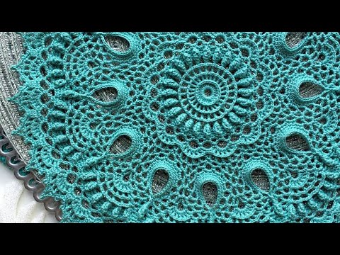 Видео: РЕЛЬЕФНАЯ САЛФЕТКА КРЮЧКОМ  13-16 РЯД
