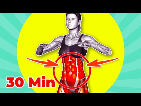 Видео: ➜ Получите плоский живот за 30 минут ➜ Тренировка стоя, которая работает!