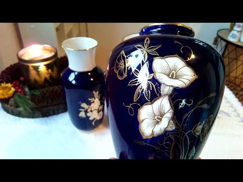 Видео: МОИ ВАЗЫ ДЛЯ ЦВЕТОВ В КОБАЛЬТЕ