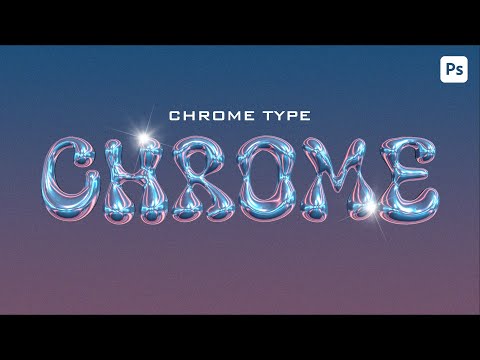 Видео: Эффект 3D-текста Chrome для начинающих | Урок по Adobe Photoshop