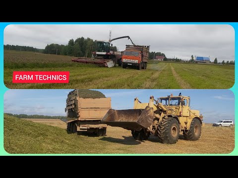 Видео: Заготовка зерносенажа ДОН-680. Уборка зерновых Акрос, Вектор