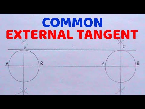 Видео: КАК НАРИСОВАТЬ ОБЩУЮ ВНЕШНЮЮ КАСАТЕЛЬНУЮ К ДВУМ РАВИНЫМ ОКРУЖНОСТЯМ || Технический рисунок