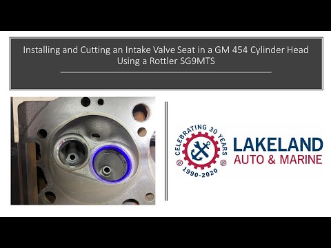 Видео: Установка и резка седла клапана в головке блока цилиндров двигателя GM 454 7.4 Big Block Chevy Ro...