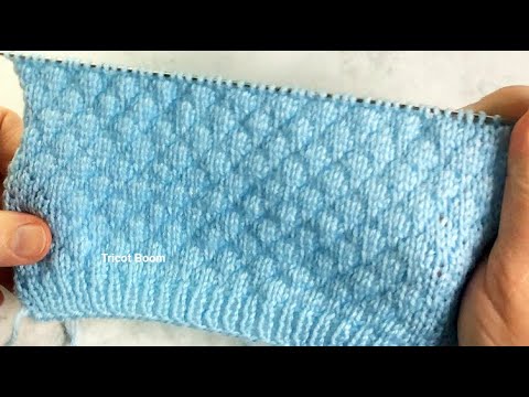 Видео: Стёганое полотно / Вязание спицами.