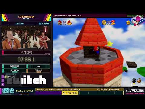 Видео: [RU] Super Mario 64 [120 Star] от @beeve - #SGDQ2025