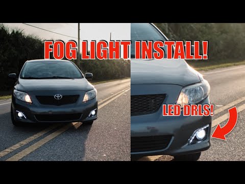 Видео: Как установить противотуманные фары на Toyota Corolla 2009-2013 годов