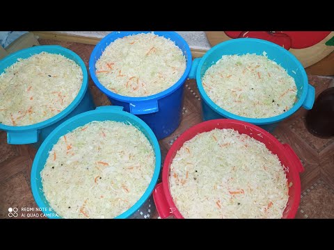Видео: КВАШУ 100 КГ КАПУСТЫ ‼️Как КВАСИТЬ КАПУСТУ.SALT 100 KG CABBAGE!‼️🔝👌